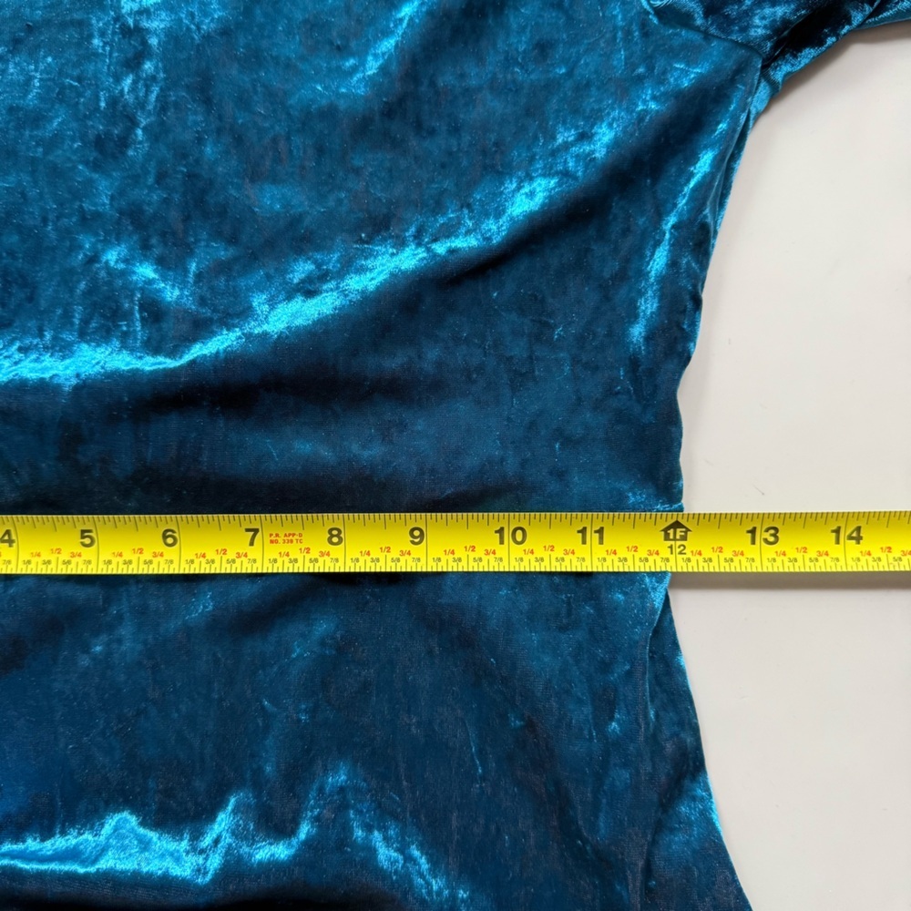 Maje Orandy Blue Crushed Velvet Lace Collar Mini Dress EU 36 US 4 NEW - Picture 6 of 12